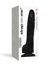 Strap-On-Me - Soft Realistic Dildo Met Zuignap - Zwart-Erotiekvoordeel.nl