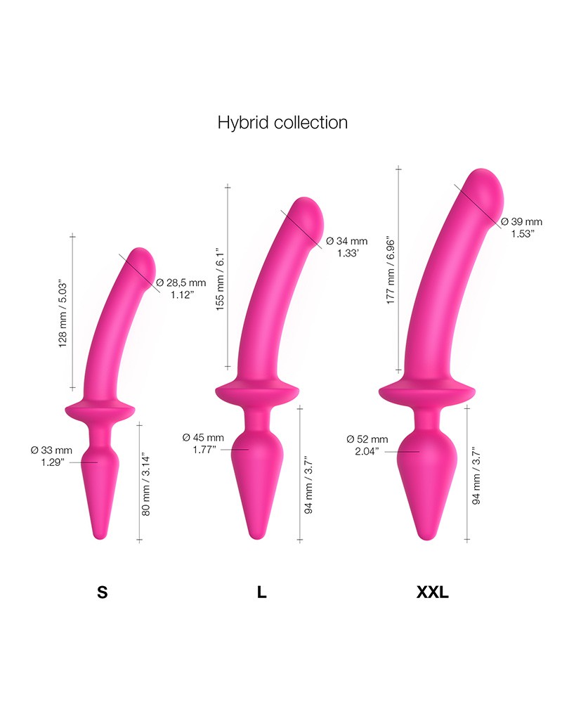 Strap-On-Me - Switch Plug - 2-in-1 Dildo & Butt Plug - Pink-Erotiekvoordeel.nl
