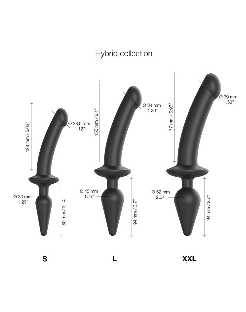 Strap-On-Me - Switch Plug - 2-in-1 Dildo & Butt Plug - Black-Erotiekvoordeel.nl
