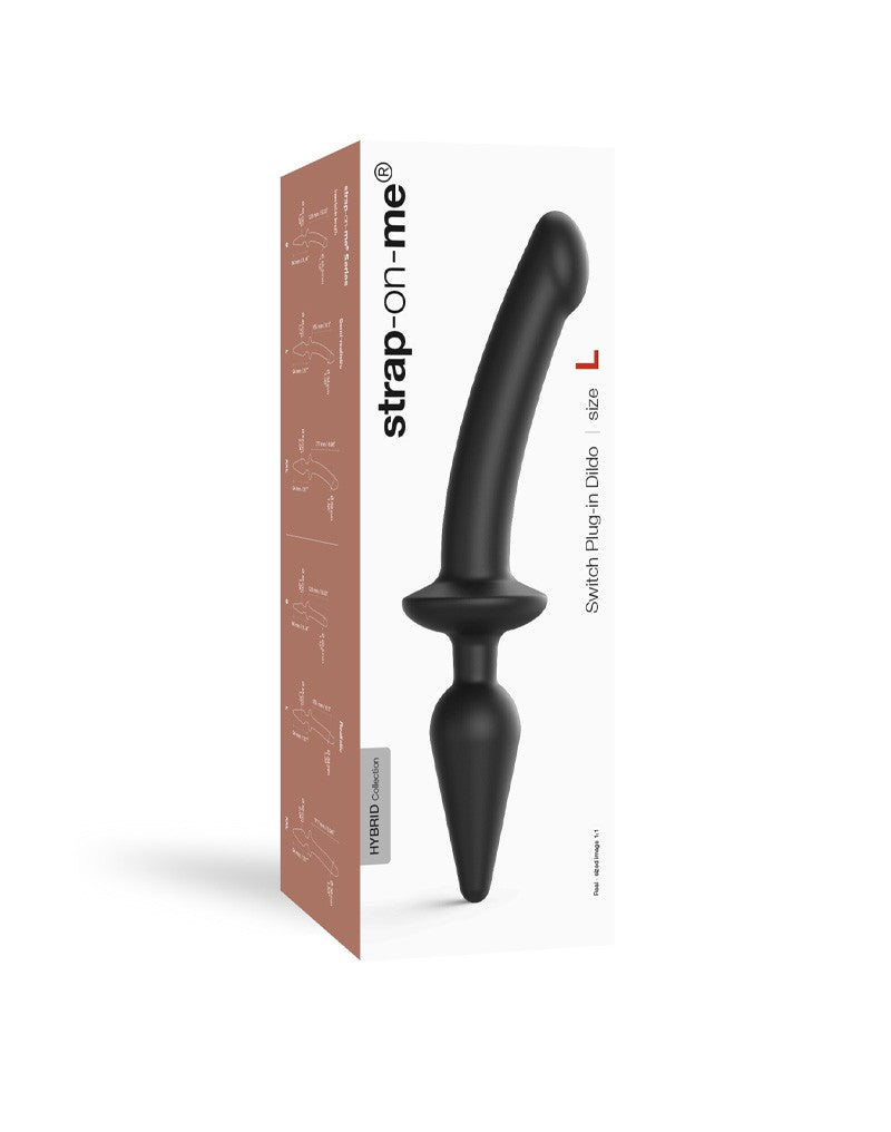 Strap-On-Me - Switch Plug - 2-in-1 Dildo & Butt Plug - Black - Erotiekvoordeel.nl