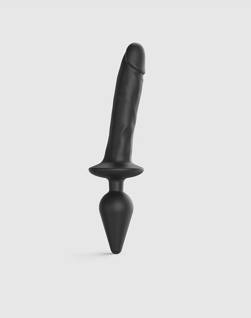 Strap-On-Me - Switch Plug-In - 2-in-1 Dildo & Butt Plug - Black-Erotiekvoordeel.nl