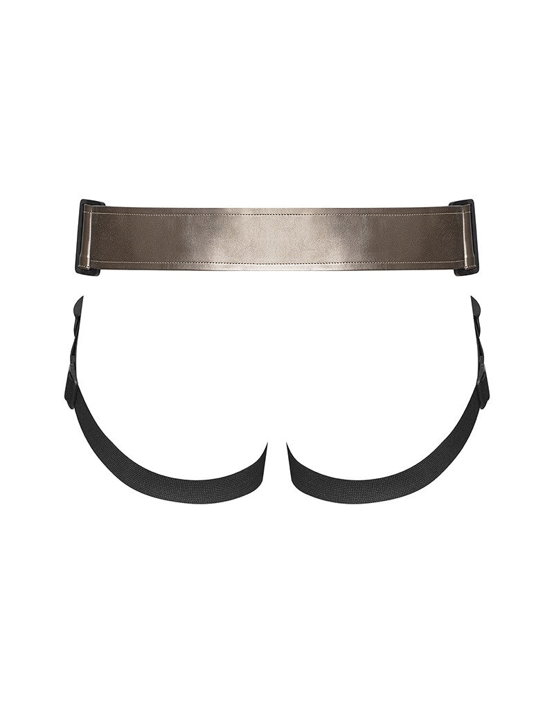 Strap-On-Me - Curious - Strapon Harnas - PVC Leatherette - Bronskleurig-Erotiekvoordeel.nl