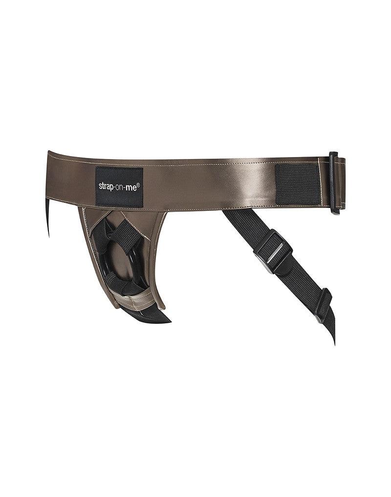 Strap-On-Me - Curious - Strapon Harnas - PVC Leatherette - Bronskleurig-Erotiekvoordeel.nl
