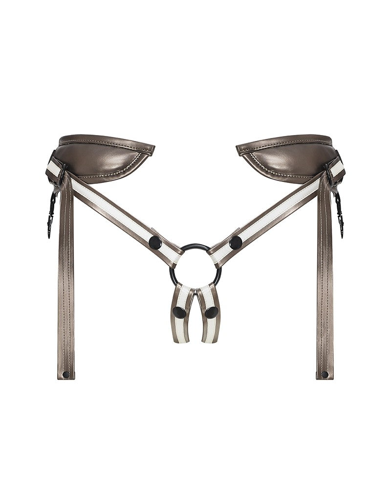 Strap-On-Me - Desirous - Strapon Harnas - PVC Leatherette - Bronskleurig-Erotiekvoordeel.nl