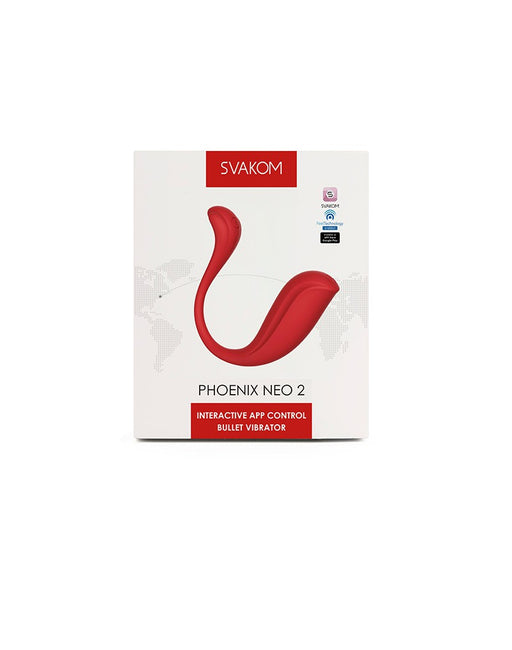 Svakom - Phoenix Neo 2 Vibratore bullet interattivo - Controllo tramite app - Rosso-Erotiekvoordeel.nl