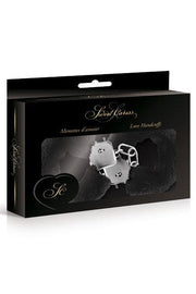 Sweet Caress - Metall-Handschellen mit schwarzem Fell - Erotiekvoordeel.nl
