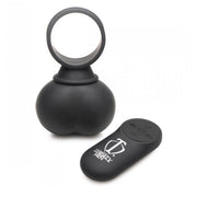 Trinity Vibes 28x Ball Stretcher vibrante - Nero in silicone - Erotiekvoordeel.nl