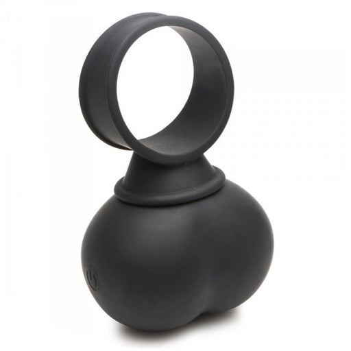 Trinity Vibes 28x Vibrierender Ball Stretcher - Schwarz Silikon - Erotiekvoordeel.nl