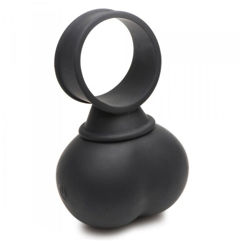 Trinity Vibes 28x Vibrerende Ball Stretcher - Zwart Siliconen-Erotiekvoordeel.nl