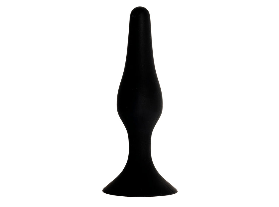 Virgite - Buttplug Met Zuignap 11,5 cm - Zwart-Erotiekvoordeel.nl