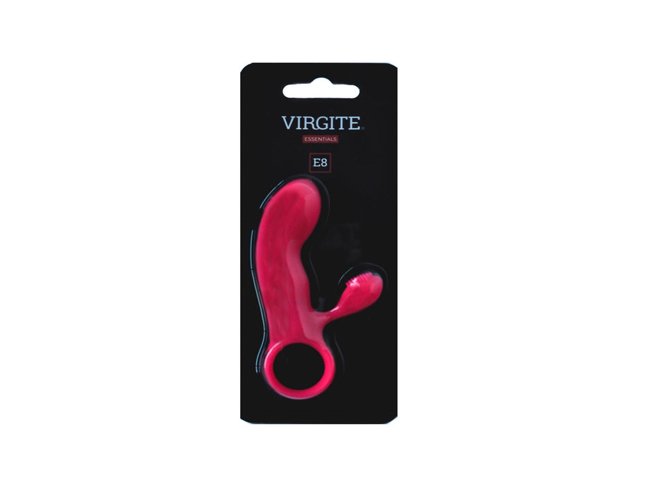 Virgite - Mini Vibrator Met Clitoris Borsteltje - Roze-Erotiekvoordeel.nl