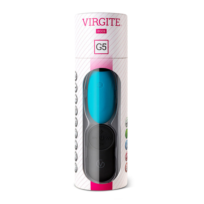 Virgite - Oplaadbaar Vibrerend Eitje Met Remote Control G5 - Blauw-Erotiekvoordeel.nl