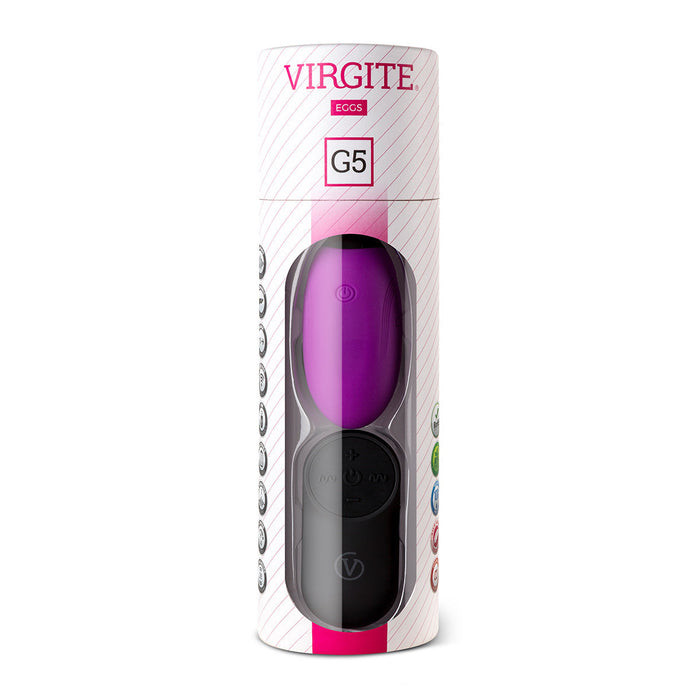 Virgite - Oplaadbaar Vibrerend Eitje Met Remote Control G5 - Paars-Erotiekvoordeel.nl
