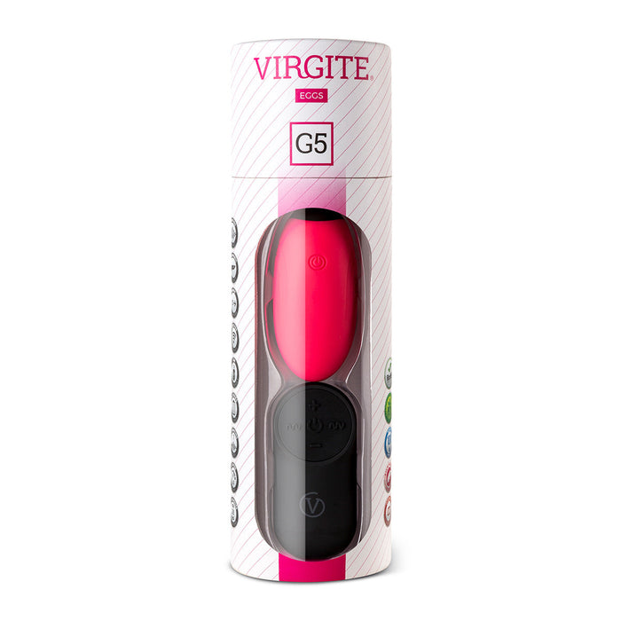 Virgite - Oplaadbaar Vibrerend Eitje Met Remote Control G5 - Roze-Erotiekvoordeel.nl