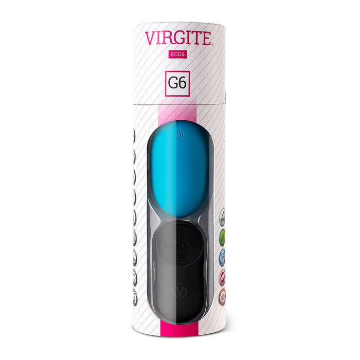Virgite - Oplaadbaar Vibrerend Eitje Met Remote Control G6 - Blauw-Erotiekvoordeel.nl