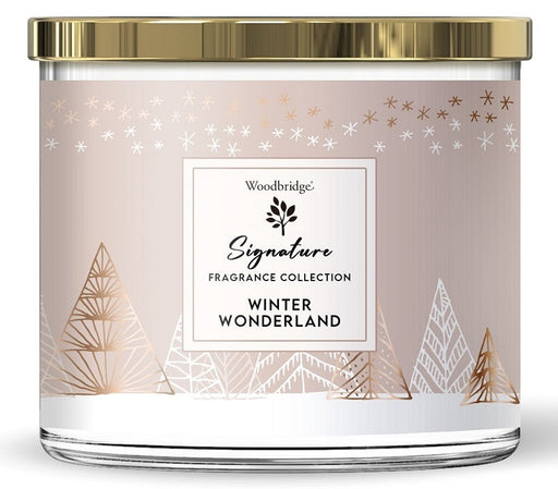 Woodbridge - Luxe Geurkaars Kerst Met 3 lonten WINTER WONDERLAND - grapefruit cranBerry granaatAppel musk-Erotiekvoordeel.nl