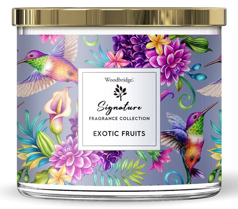 Woodbridge - Luxe Geurkaars Met 3 lonten EXOTIC FRUITS - kers amandel jasmijn sandelhout musk-Erotiekvoordeel.nl