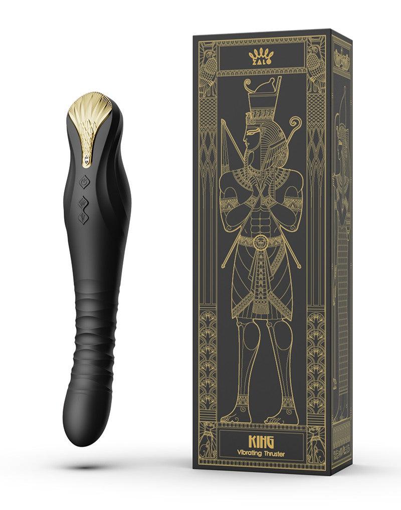 Zalo - King - Vibratore a spinta con tecnologia Powerthrust - Nero-Erotiekvoordeel.nl